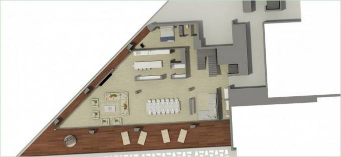 Plan du rez-de-chaussée de la résidence Cliffside