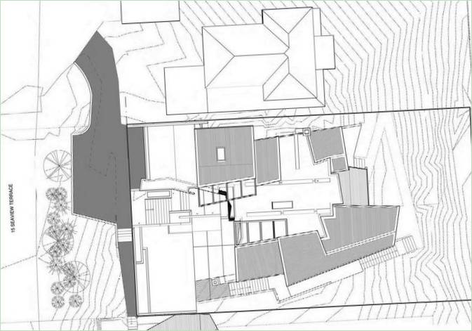 Plan d'étage de la Sea View House