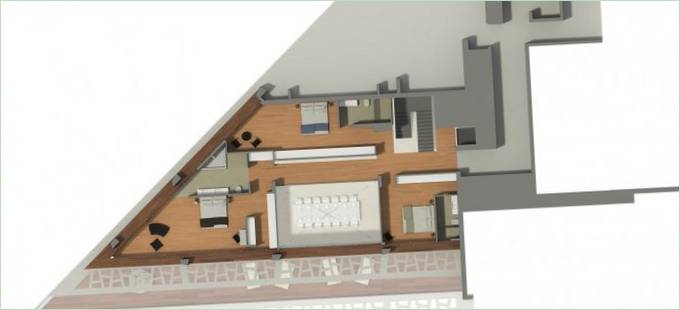 Plan du premier étage de la résidence Cliffside