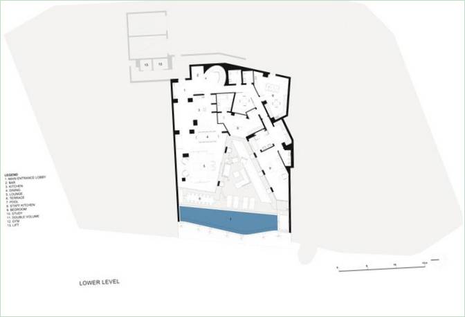 Plan du manoir de Clifton Beach