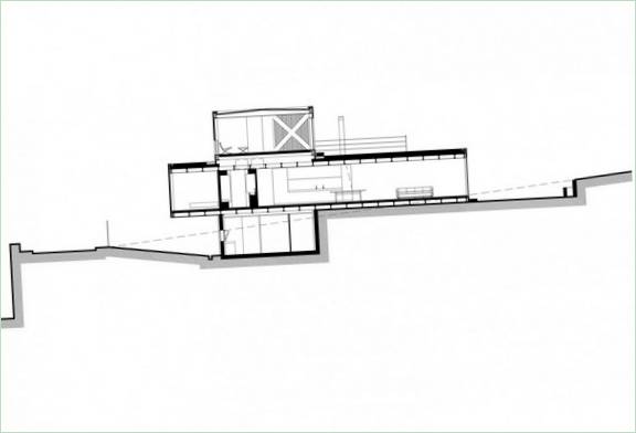 Plans d'une maison en porte-à-faux à Sèvres