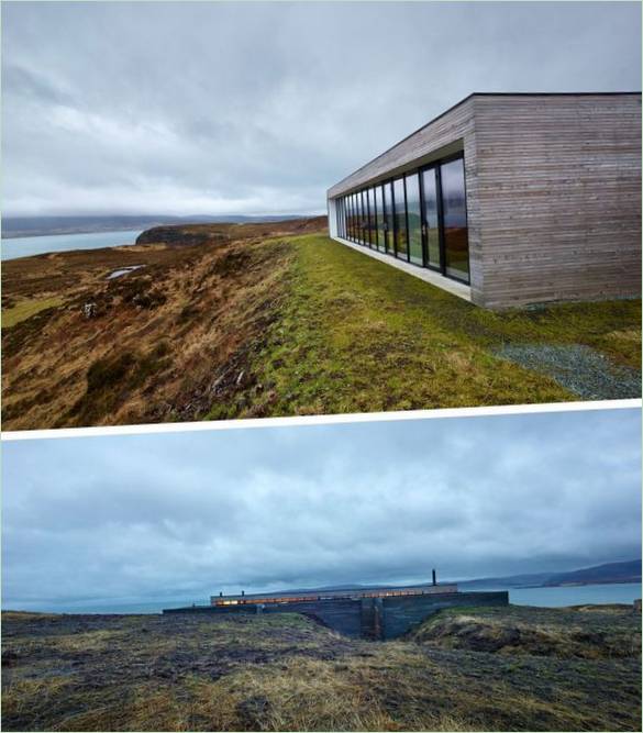 Maisons insolites : une maison à un étage sur une colline en Écosse