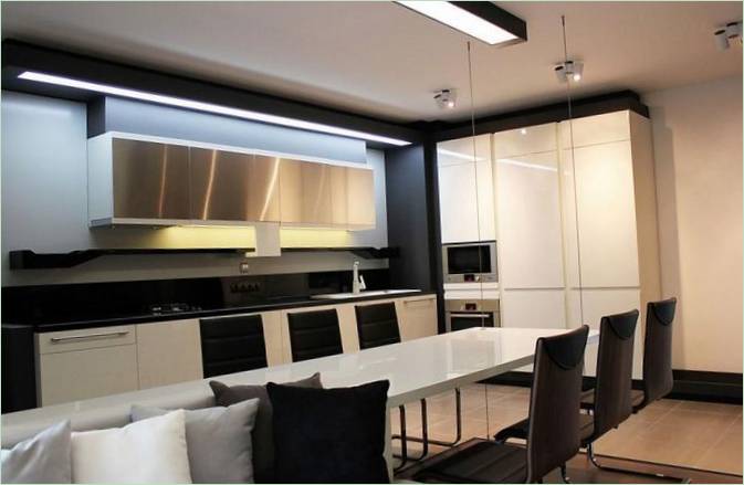 Cuisine avec coin repas dans l'appartement Home 07 en Bulgarie