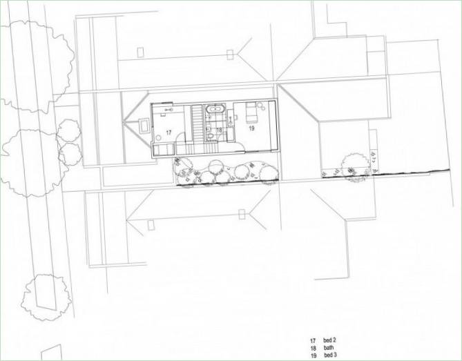 Plan du premier étage de la résidence de la rue Alfred