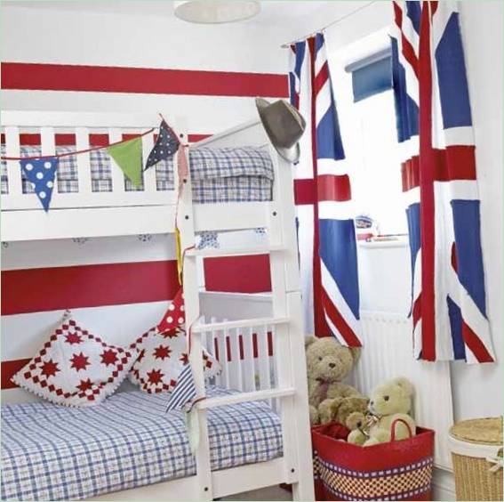 Rideaux aux couleurs du drapeau britannique
