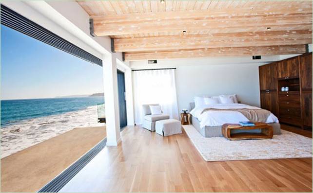 Chambre à coucher avec vue sur l'océan Pacifique - Design intérieur