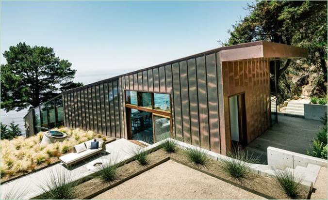 Façade de la maison Buck Creek en Californie