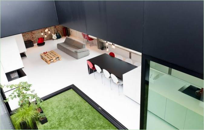 Intérieur d'un appartement d'une usine textile