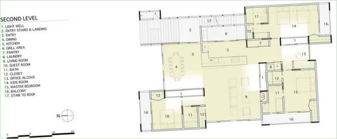 Plan de la résidence Northwest Harbor par Bates Masi Architects