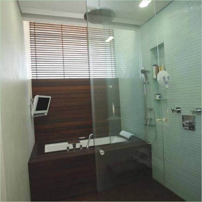 Cabine de douche transparente