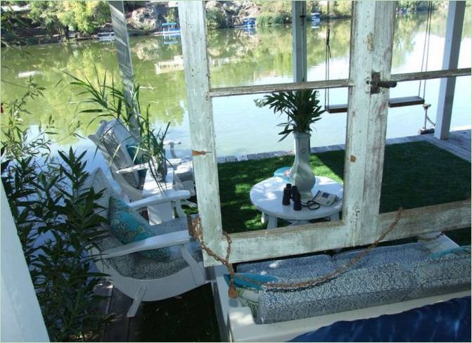 Aménagement du patio d'une maison de plage