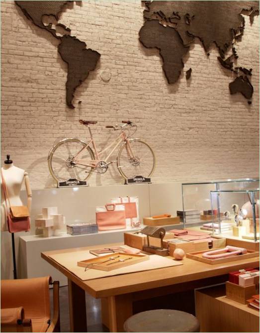 Aménagement intérieur d'une boutique Shinola