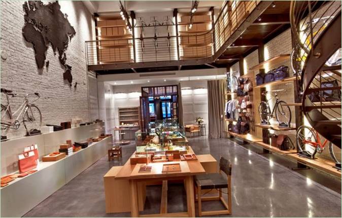 Aménagement intérieur de la boutique Shinola