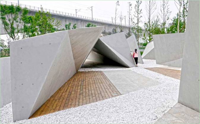 Forme tridimensionnelle des murs dans la conception des jardins