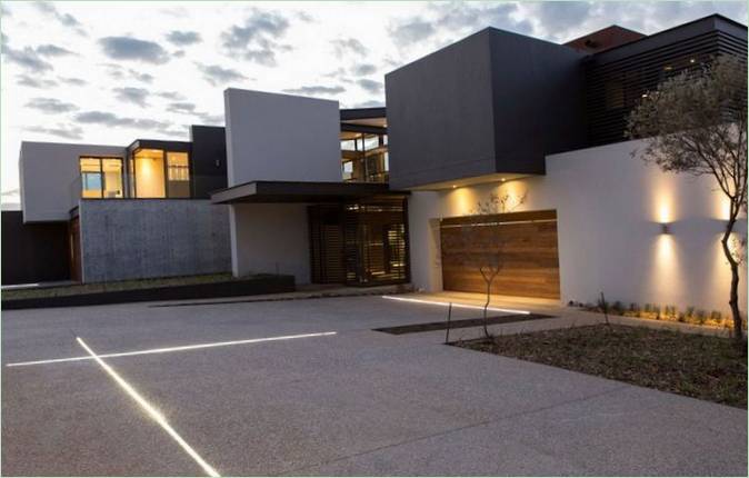Façade de la maison Boz en Afrique du Sud