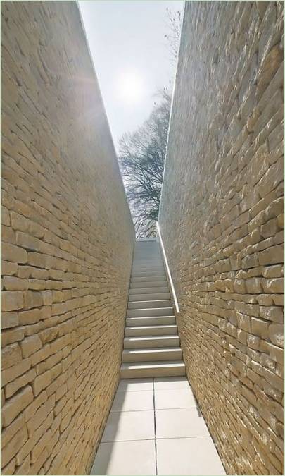 L'escalier extérieur d'une maison individuelle en Angleterre