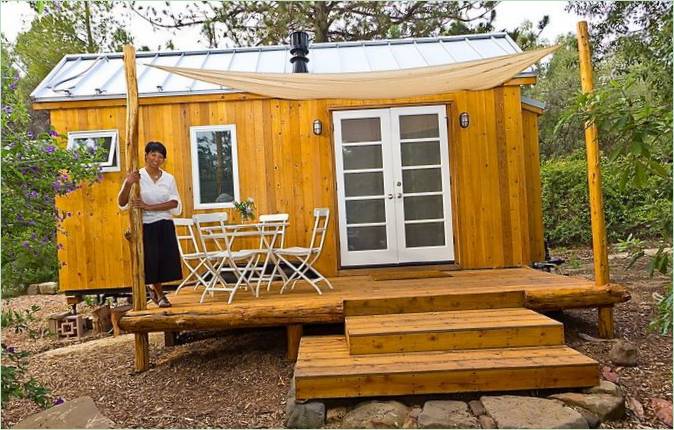 Façade d'une petite maison en Californie