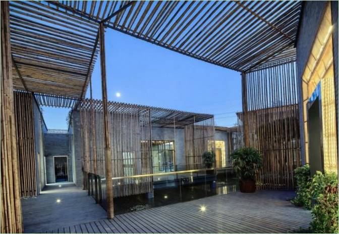 Projet de maison moderne avec cour en bambou