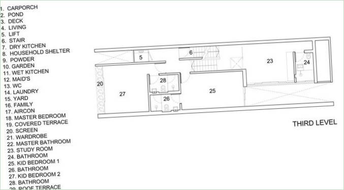 Plan du troisième étage de la résidence To Catch A Breeze