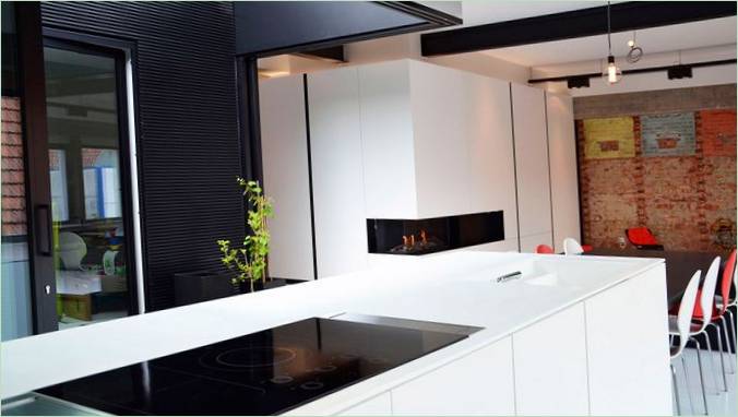 Intérieur d'un appartement dans un bâtiment d'une usine textile
