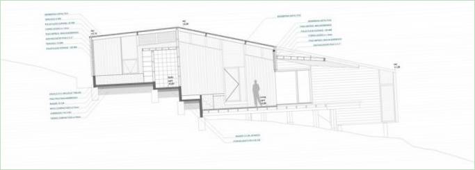 Oceanfront House Tunquén dessin de Branko Pavlovic & ; Pablo Lobos-Pedrals, Chili