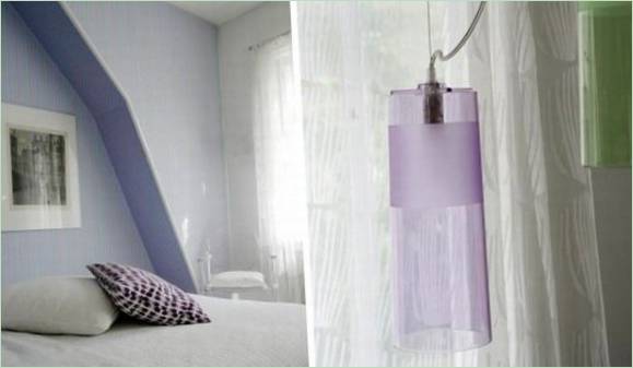 Intérieur de chambre à coucher dans des tons blancs