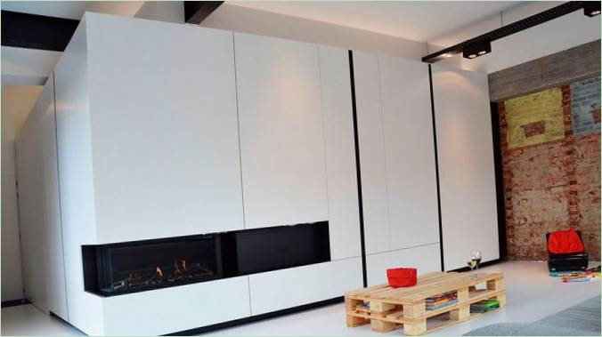Intérieur d'un appartement dans un bâtiment d'une usine textile