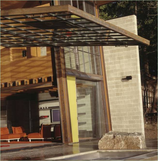 Aménagement intérieur d'un salon à Mountain Residence