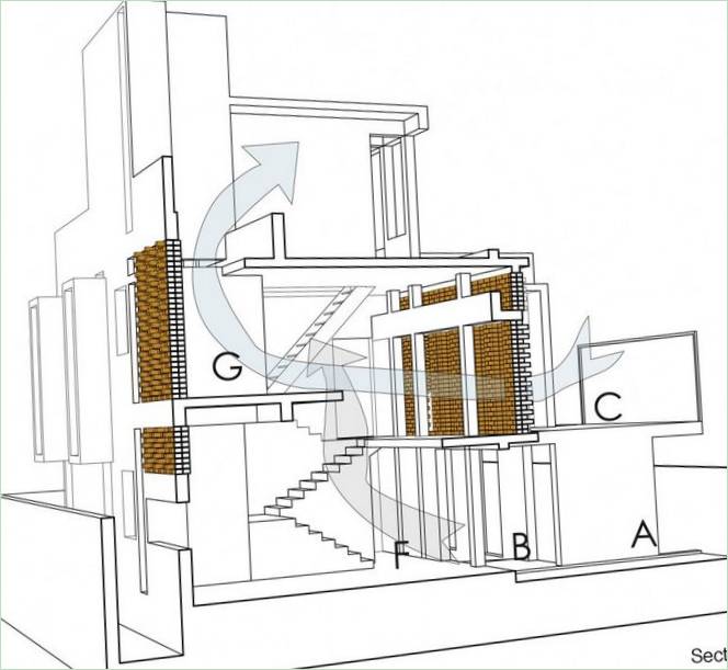 Plan d'étage de la maison latérale originale