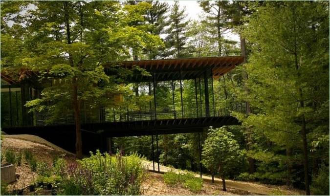 L'extérieur de la résidence de Kengo Kuma