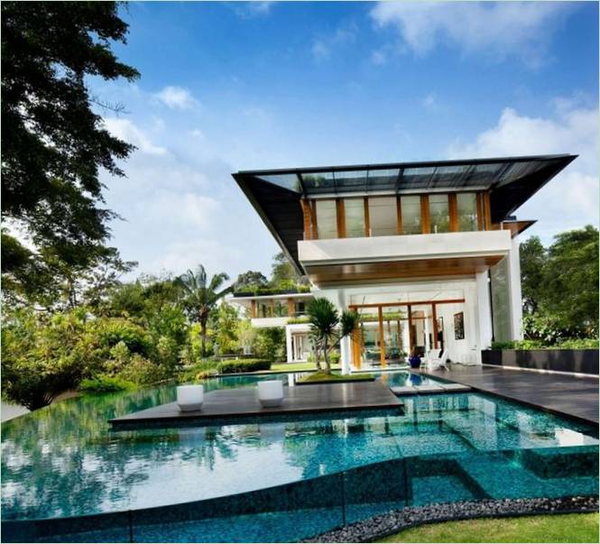 Conception d'une maison avec piscine sur Dalvey Road à Singapour