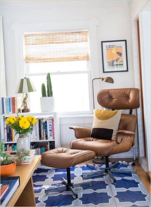 Cottage éclectique et cosy : fauteuil confortable