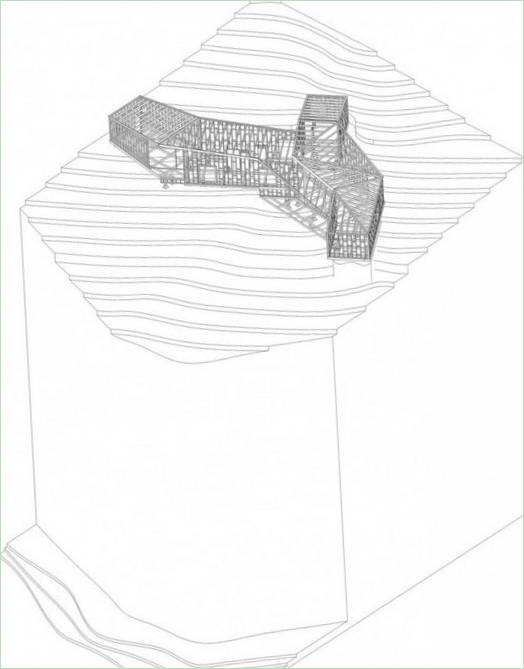 Oceanfront House Tunquén dessin de Branko Pavlovic & ; Pablo Lobos-Pedrals, Chili
