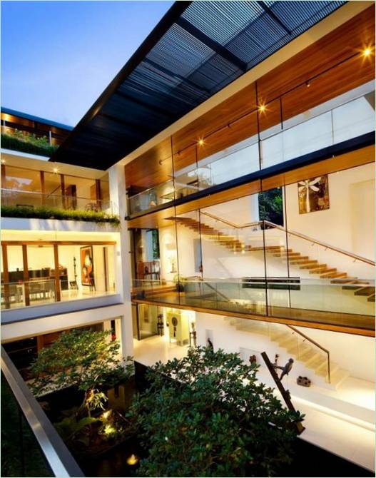 La conception de la maison de Dalvey Road à Singapour
