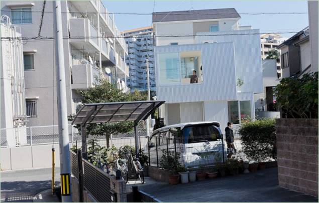 L'extérieur d'une résidence privée à Nagoya