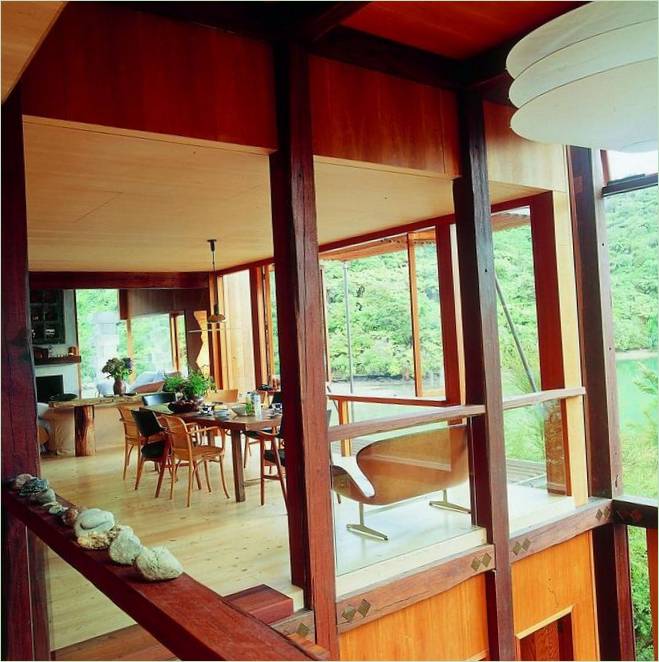 L'intérieur de la maison de Waterfall Bay