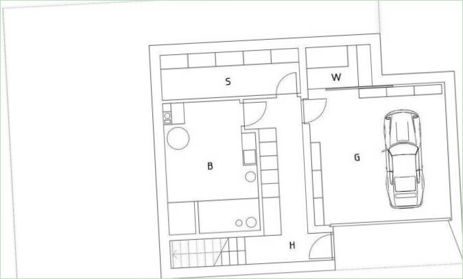 Plan de la maison K2 par Pauliny Hovorka Architekti