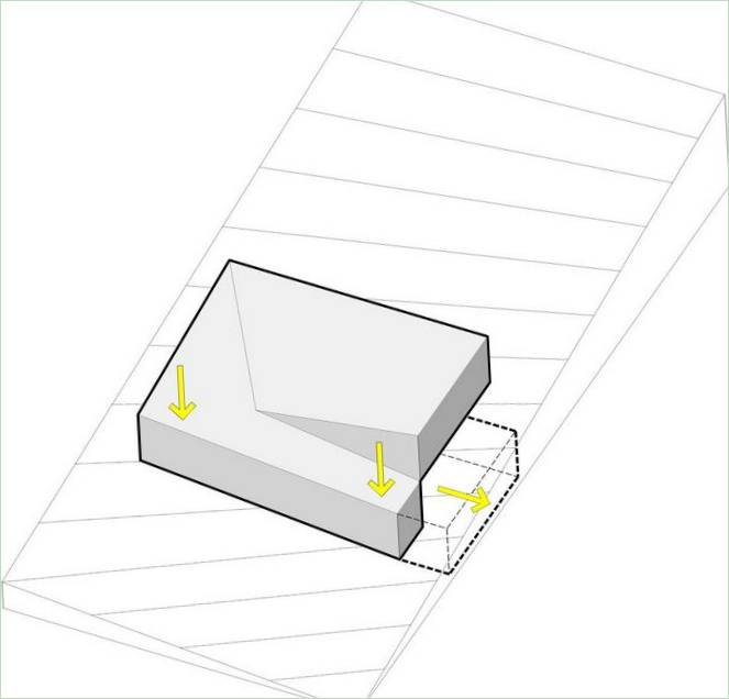 Schéma d'une maison K2 par Pauliny Hovorka Architekti