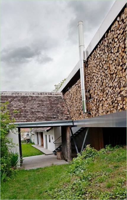 La façade de la maison rénovée