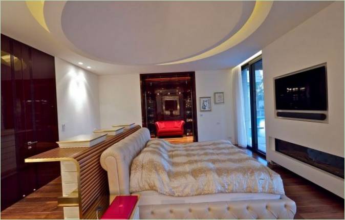 Design intérieur de chambre à coucher de luxe