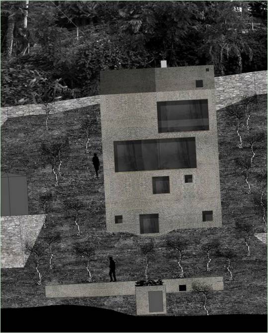 Maison en béton à Brissago, Suisse