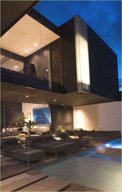 La terrasse de la villa moderne Casa CH au Mexique