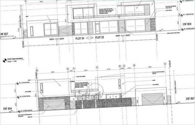 Plan d'une magnifique maison de plage au Cap