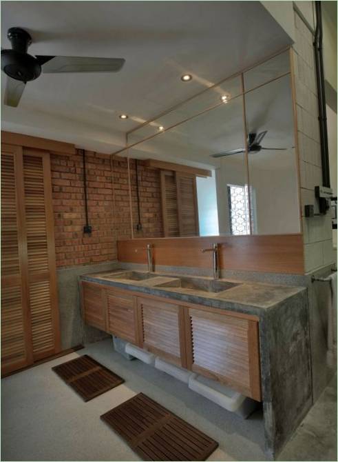 Salle de bain grise