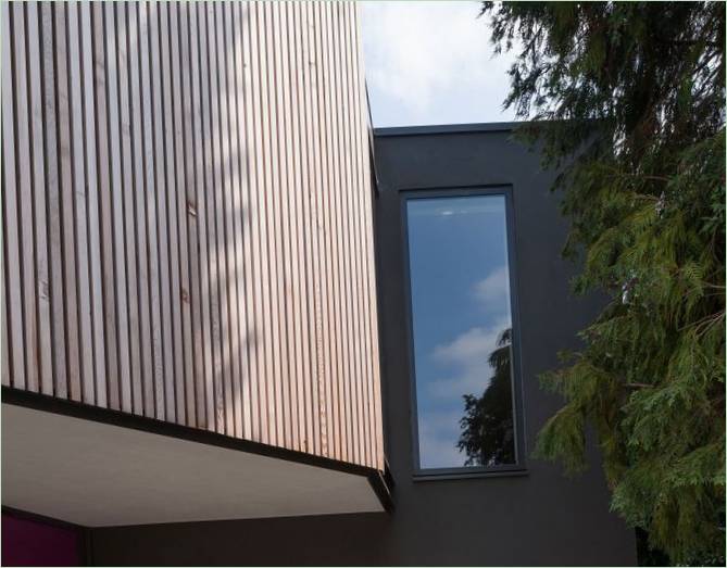 Aménagement intérieur unique d'une Wedge House privée