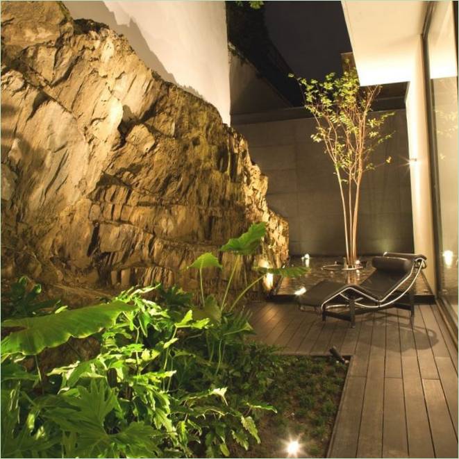 La terrasse de la villa moderne Casa CH au Mexique
