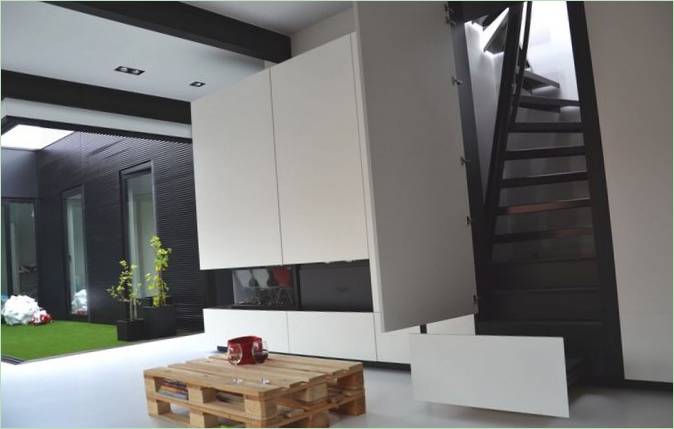 Intérieur d'un appartement dans un bâtiment d'une usine textile
