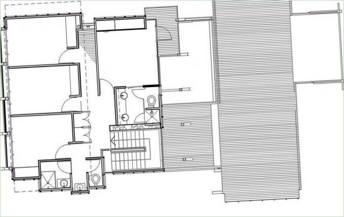 Plan de la maison Currimundi par Loucas Zahos Architects