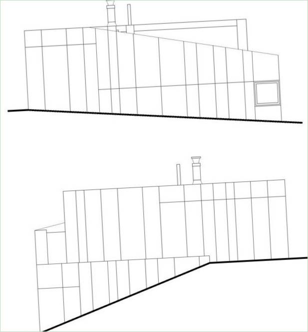 Schéma d'une maison K2 par Pauliny Hovorka Architekti