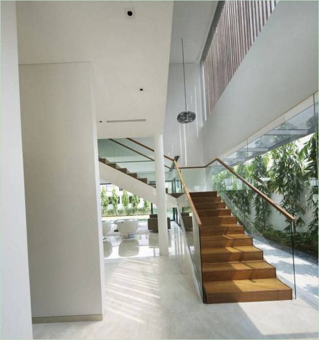 Design intérieur de la maison contemporaine Wind Vault House à Singapour